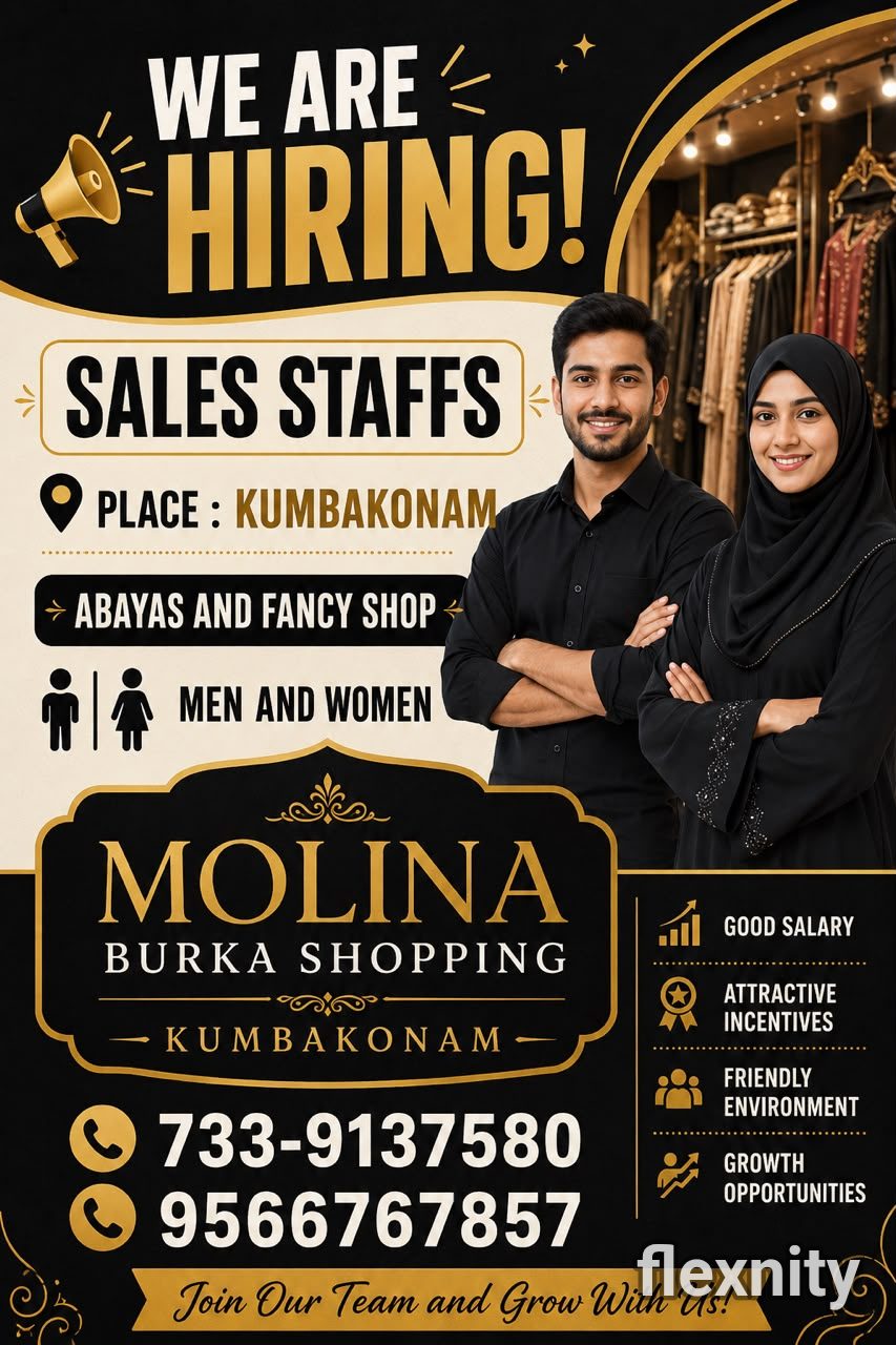 Sales staffs wanted